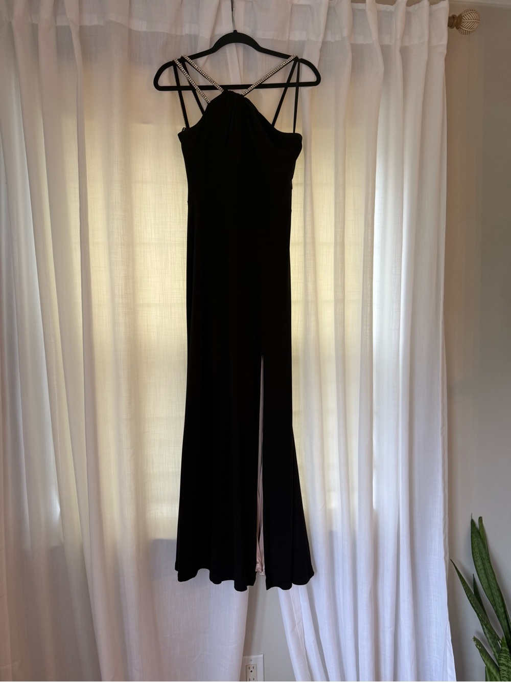 Black Strappy Evening Dress